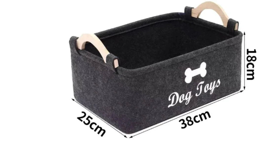 Felt Pet Toy Storage Basket