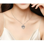 Horse Necklace, Heart Shape Jewelry, Sterling Silver Horse Lovers Gift