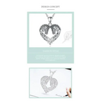 Horse Necklace, Heart Shape Jewelry, Sterling Silver Horse Lovers Gift