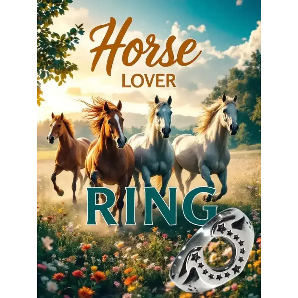 Horseshoe U-shaped Ring, Stainless Steel Horse Lover Jewelry Gifts