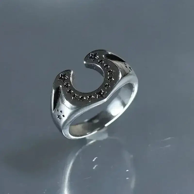 Horseshoe U-shaped Ring, Stainless Steel Horse Lover Jewelry Gifts