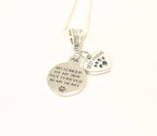 No Longer By My Side But Forever In My Heart Silver Necklace, Loved Pet Memorial Jewelry Gift For Her, Sympathy Pet Remembrance