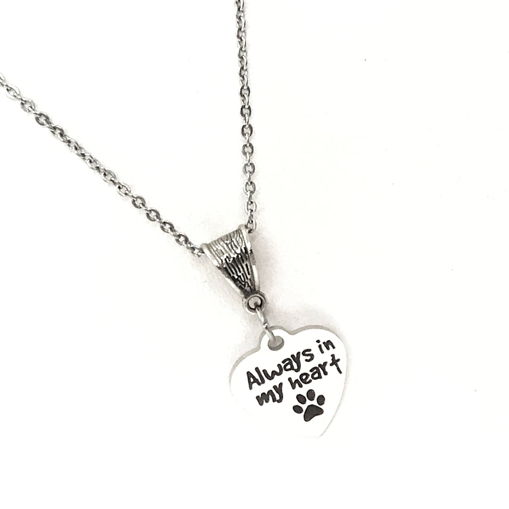 Pet Memorial Gift, Always In My Heart Necklace, Pet Loss Gift, Dog Memorial, Cat Memorial, Cat Loss, Dog Loss, Pet Death Gift