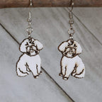 Maltipoo Wooden Earrings | Dog Lover Pet Jewelry