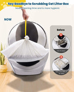KONE Cat Litter Bags Robot 3/4 Drawstring 2 mil Thick 57 Count 5-9 Gal