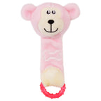 Pet Life ® Moo-Born' Plush Squeaky and Crinkle Newborn Rubber Teething Cat and Dog Toy