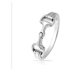 Sterling Silver Horse Snaffle Bit Ring, Equestrian Elegant Jewelry