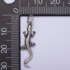 Sterling Silver S925 Pet Dotted Scale-Textured Lizard Gecko Pet Animal Charm | SL-293