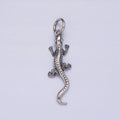Sterling Silver S925 Pet Dotted Scale-Textured Lizard Gecko Pet Animal Charm | SL-293