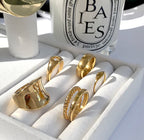 JORDYN GOLD SADDLE RING
